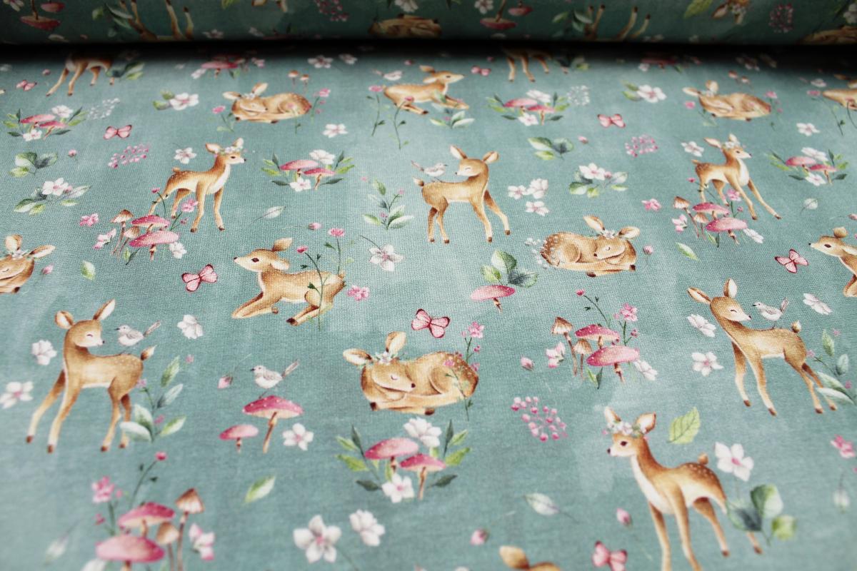 French Terry  "Rehe" mint - FvJ
